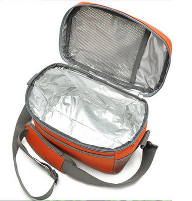 Zipper Shoulder Ice Insulated Lunch Waterproof Polyester Cooler Bag