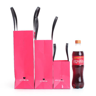Pink Luxury Shopping Gift Handle Custom Printed Paper Bags