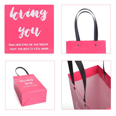 Pink Luxury Shopping Gift Handle Custom Printed Paper Bags