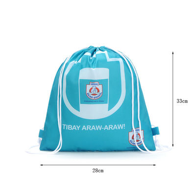 Waterproof Laundry Polyester 190T Nylon Logo Drawstring Gift Bags