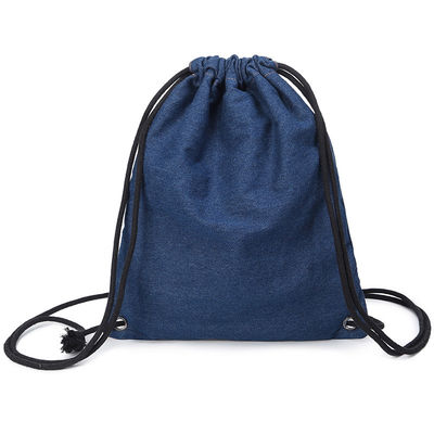 Pu Corner Logo Printed Nylon Backpack Drawstring Packaging Bags