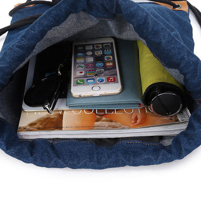 Pu Corner Logo Printed Nylon Backpack Drawstring Packaging Bags