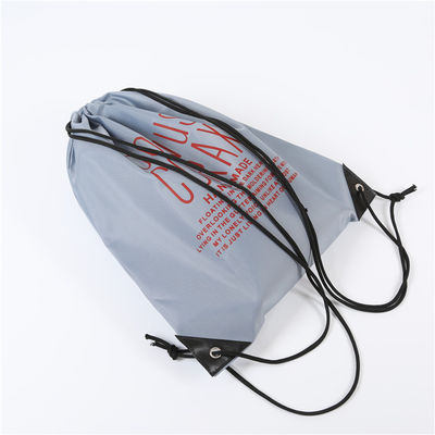 210D Polyester Grey PU Corner Drawstring Packaging Bags