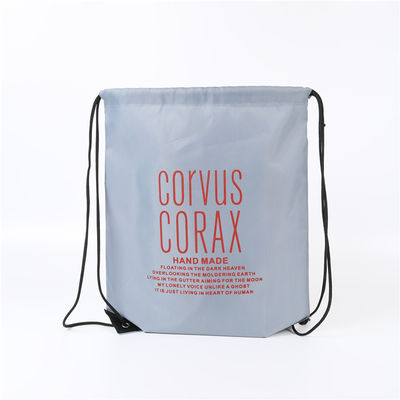 210D Polyester Grey PU Corner Drawstring Packaging Bags