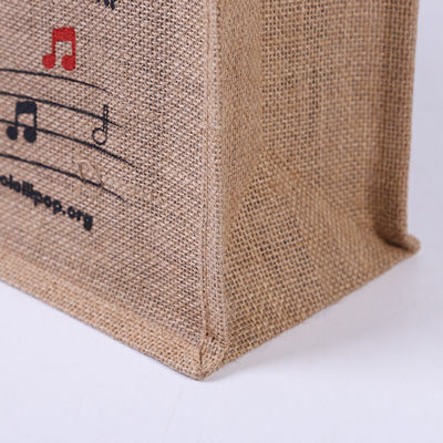 Custom Printed Eco Reusable Large Shopping Tote Burlap Jute Bag