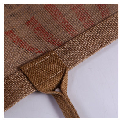 Custom Printed Eco Reusable Large Shopping Tote Burlap Jute Bag