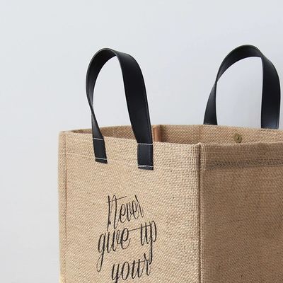 Natural Burlap Eco Friendly Tote Reusable Jute Shopping Bag