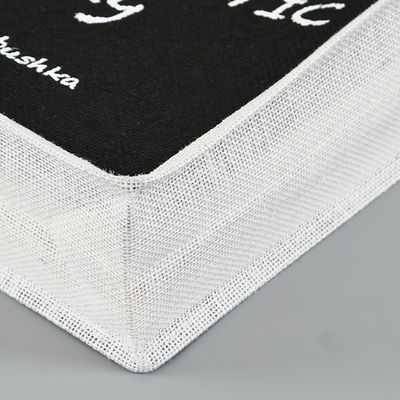 Eco Friendly Printed Cotton Webbing Handle Jute Tote Bags