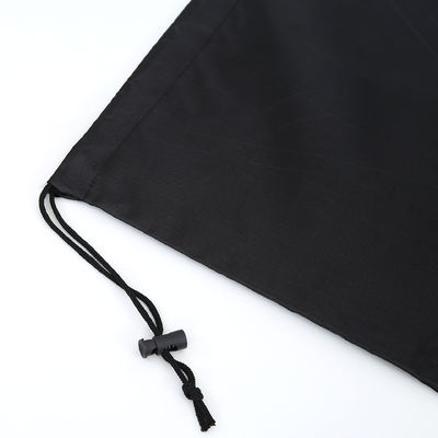Black Backpack Polyester Dustproof Drawstring Portable Gym Bag