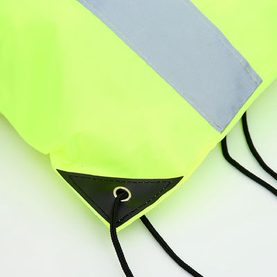 Reflective Strip 210D Polyester Drawstring Packaging Bags