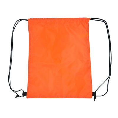 Drawstring Mesh Pocket 190T Sports Nylon Backpack Bags