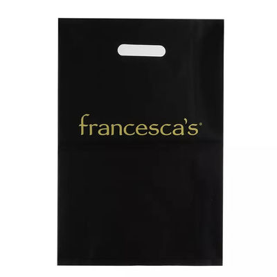 5 KG Shopping Printed Black Plastic Die Cut Handle Bag