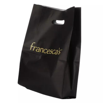 5 KG Shopping Printed Black Plastic Die Cut Handle Bag