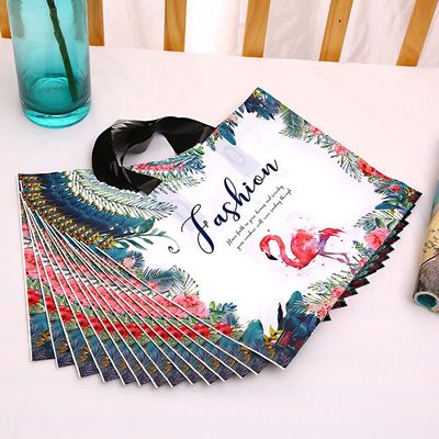 Biodegradable Bottom Gusset White Printed Plastic Bag