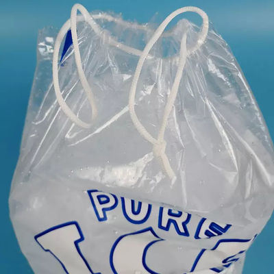 Biodegradable Transparent ICE Drawstring Printed Plastic Bag