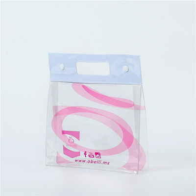 Button Transparent Storage PVC Cosmetic Bag