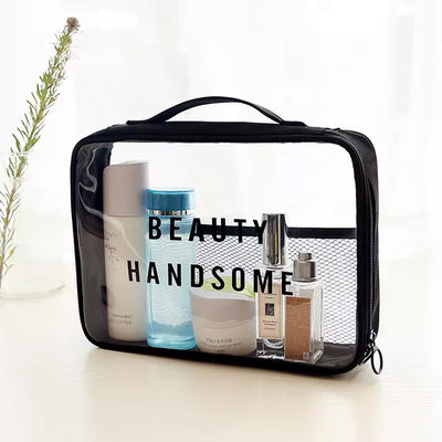 Logo Print Portable Travel Transparent Clear PVC Cosmetic Bag