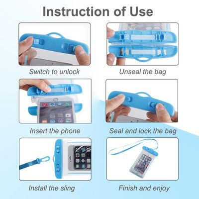 Mobile Phone Cases PVC Clear Lanyard Waterproof Cellphone Bag