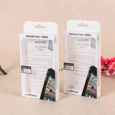 Mobile Phone White Folding PVC Clear Plastic Packaging Boxes