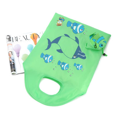 Foldable Nylon Grocery Reusable Green Nylon Shopping Bag