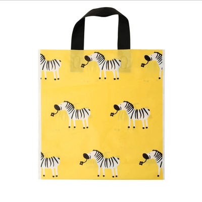 Plastic Reusable Yellow Shopping Tote Bag