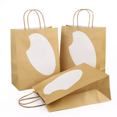 Embossing Spot UV OEM 150GSM Printed Kraft Paper Bags