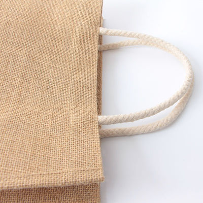 100% Jute Material Plain Natural Fiber Tote Bags Waterproof