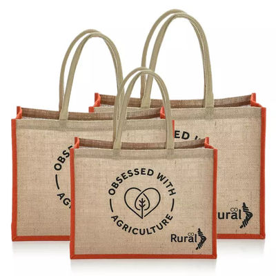 350GSM Jute Fabric Hemp Material Burlap Tote Bag Foldable