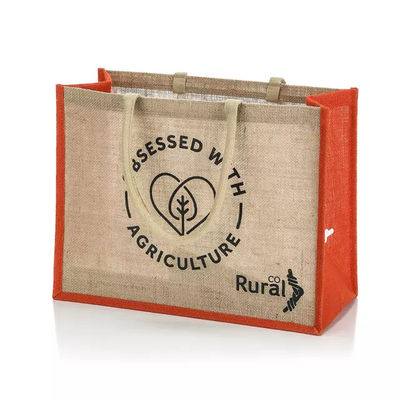 350GSM Jute Fabric Hemp Material Burlap Tote Bag Foldable