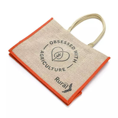 350GSM Jute Fabric Hemp Material Burlap Tote Bag Foldable