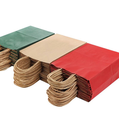 Twisted Handle 150GSM Kraft Paper Shopping Bags Brown White
