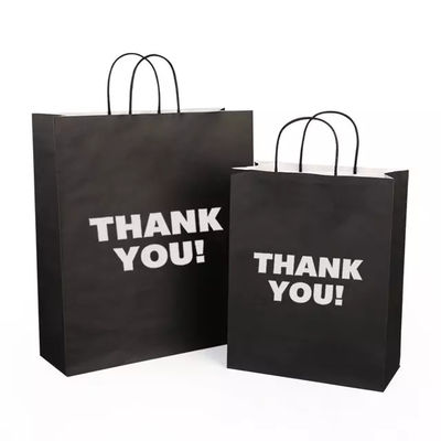 5KG Carry Recycled  Kraft Paper Bag With Twisted Handle