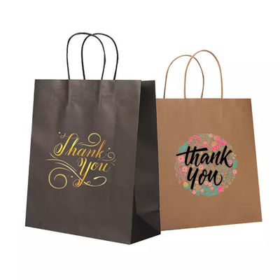 5KG Carry Recycled  Kraft Paper Bag With Twisted Handle