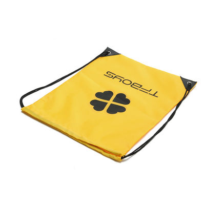 Yellow Nylon 190T Drawstring Packaging Bags 10Kg Durability