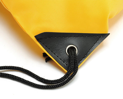 Yellow Nylon 190T Drawstring Packaging Bags 10Kg Durability