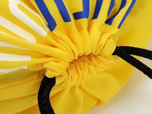 10Kg Durability Yellow Drawstring Backpack Bag 210D Polyester