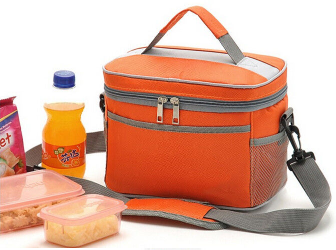 Zipper Shoulder Ice Insulated Lunch Waterproof Polyester Cooler Bag