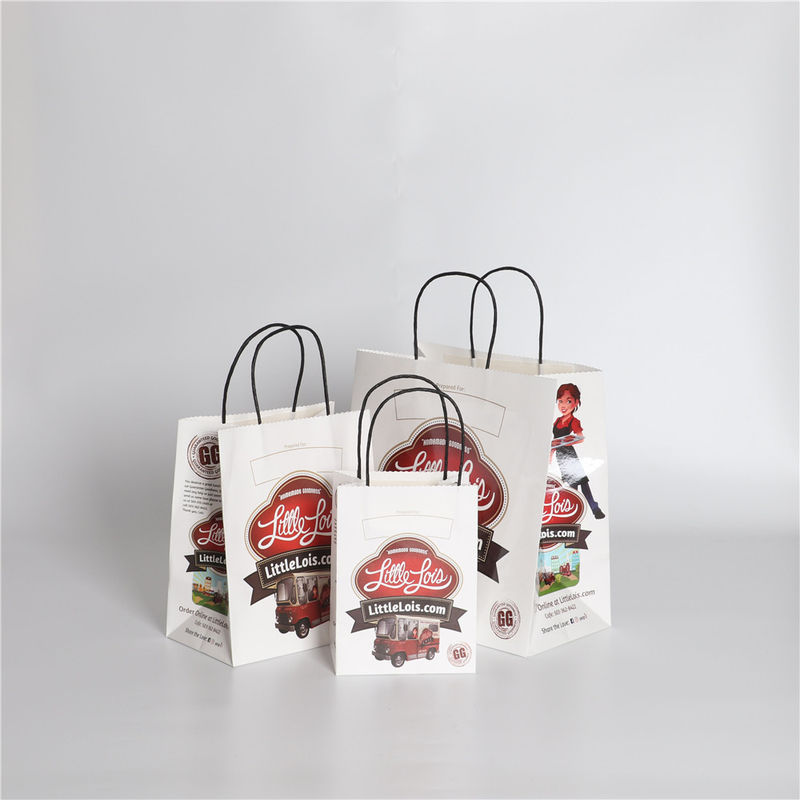 Handle Printed Kraft Paper Bags
