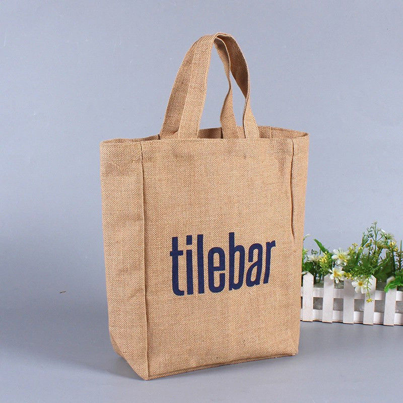 Shopping Burlap Eco Friendly Reusable Jute Tote Bags