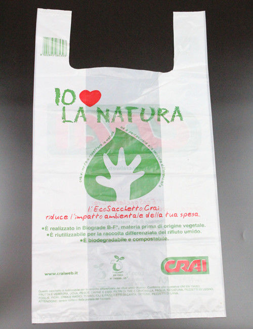 Grocery Supermarket Biodegradable Plastic T Shirt Bag