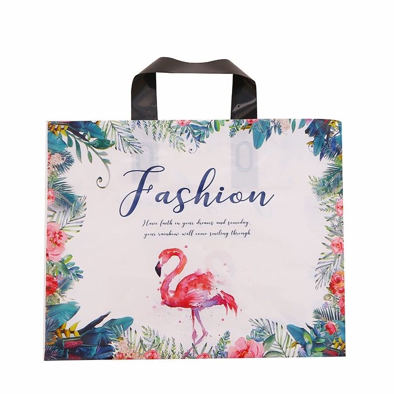 Biodegradable Bottom Gusset White Printed Plastic Bag