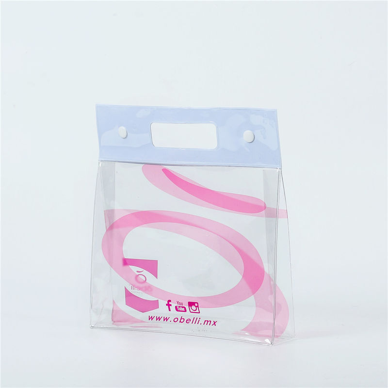 Button Transparent Storage PVC Cosmetic Bag