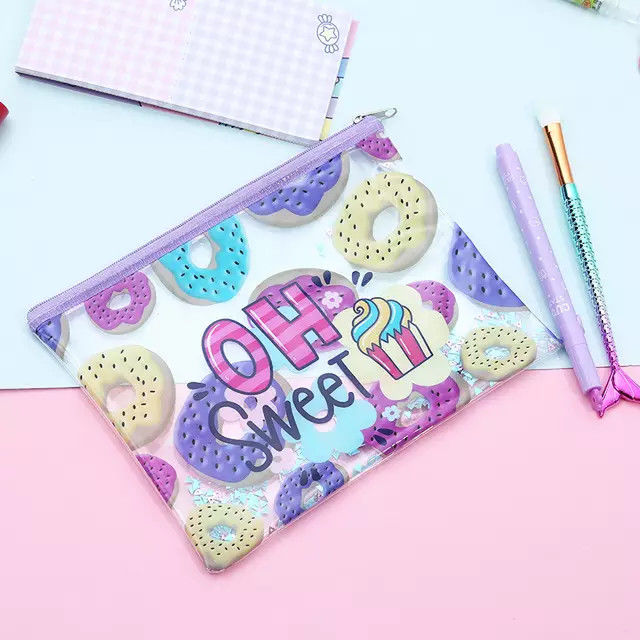 Fashion Cartoon Envelope Waterproof Cute PVC Cosmetic Bag