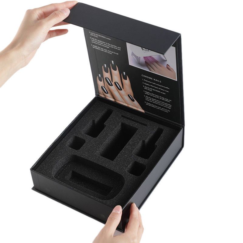Promotional Cardboard Black Cosmetics Recycled Paper Gift Boxes