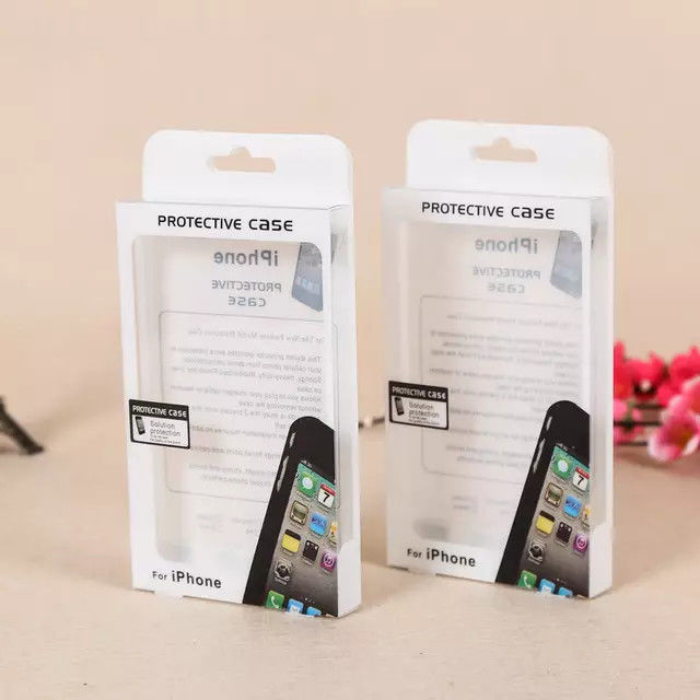 Mobile Phone White Folding PVC Clear Plastic Packaging Boxes